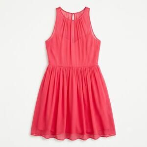 J CREW Silk Chiffon Megan Dress Pink Sheer Formal Wedding Bridesmaid Womens 6